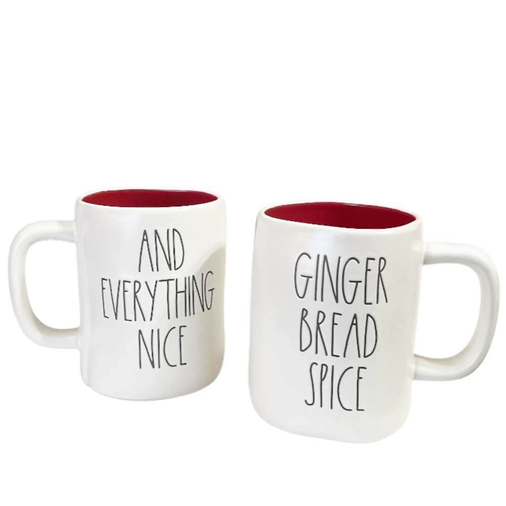 NEW Rae Dunn Christmas GINGERBREAD SPICE/AND EVERYTHING NICE Mug 🎅🏻